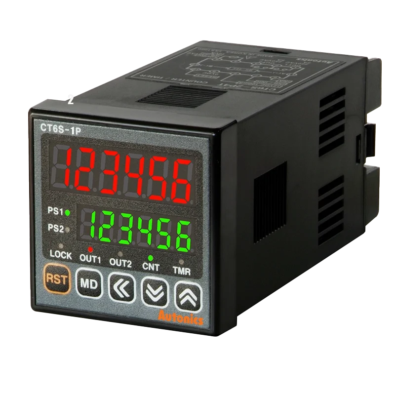 کانتر آتونیکس CT6S-1P4T با قابلیت نمایش دوگانه و خروجی‌های متنوع، ایده‌آل برای کنترل فرآیندهای صنعتی و سیستم‌های اتوماسیون. خرید تایمر آتونیکس از technill.com، نمایندگی رسمی آتونیکس در لاله زار تهران.