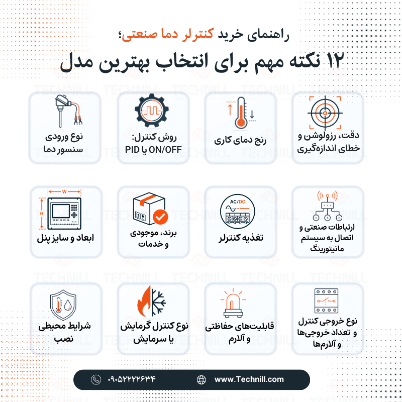 راهنمای خرید کنترلر دما صنعتی؛ ۱۲ نکته مهم برای انتخاب بهترین مدل- TECHNILL.COM